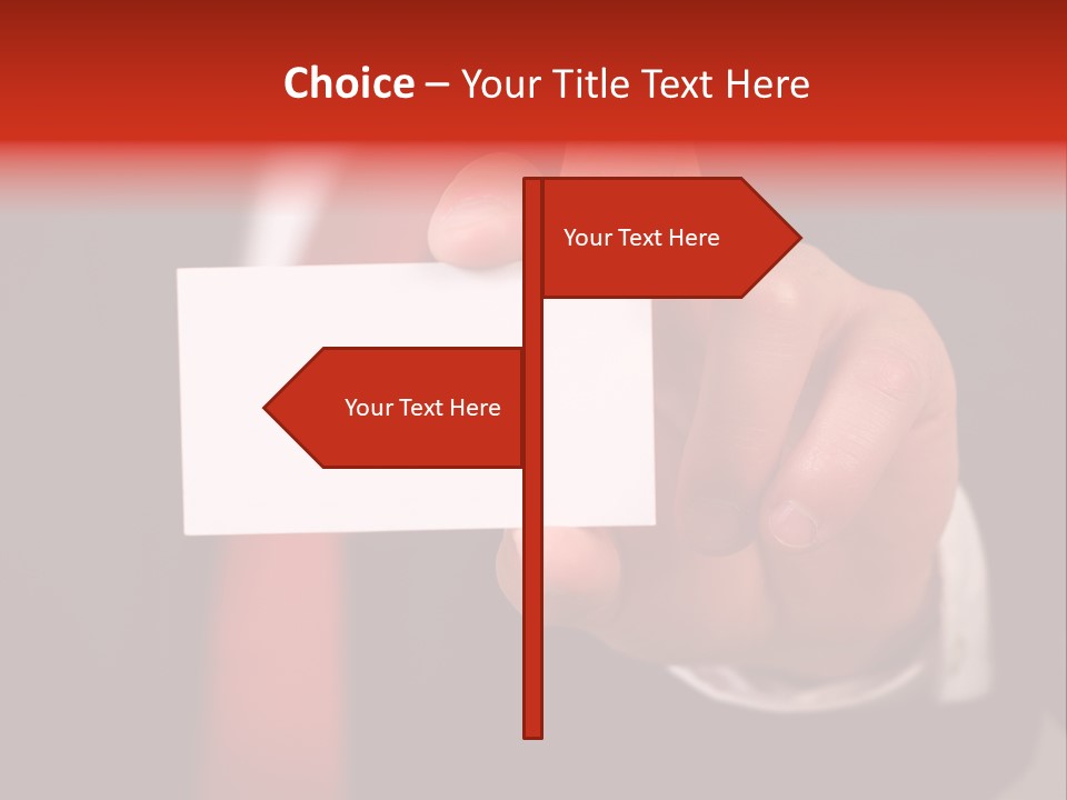 Red Suit Person PowerPoint Template