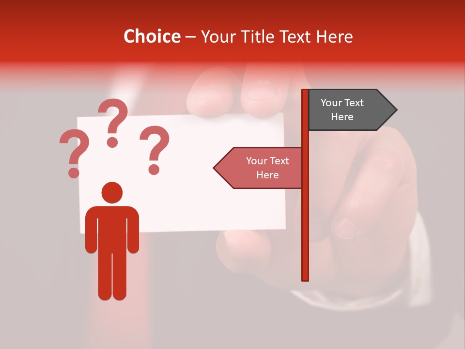 Red Suit Person PowerPoint Template