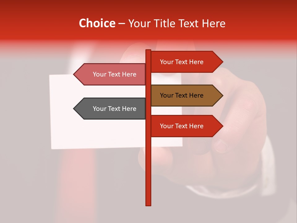 Red Suit Person PowerPoint Template