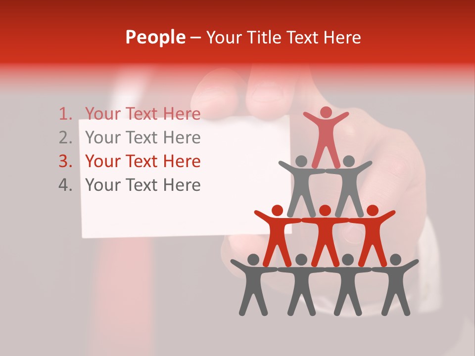 Red Suit Person PowerPoint Template