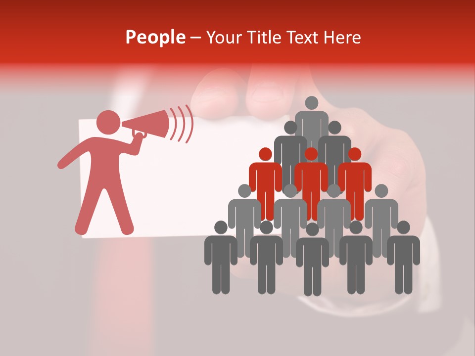 Red Suit Person PowerPoint Template