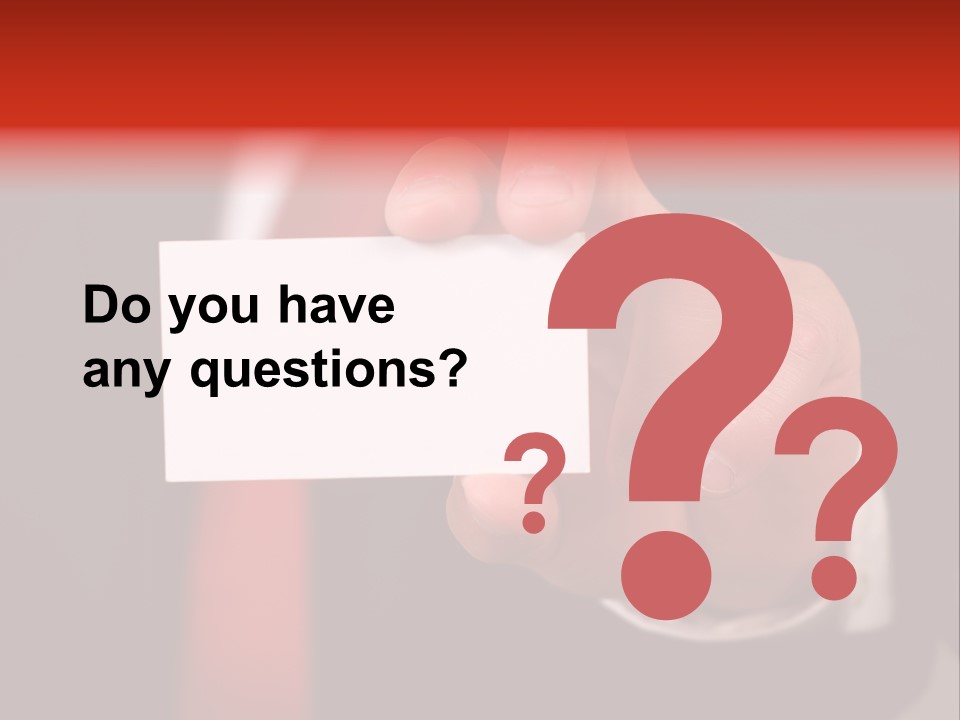 Red Suit Person PowerPoint Template