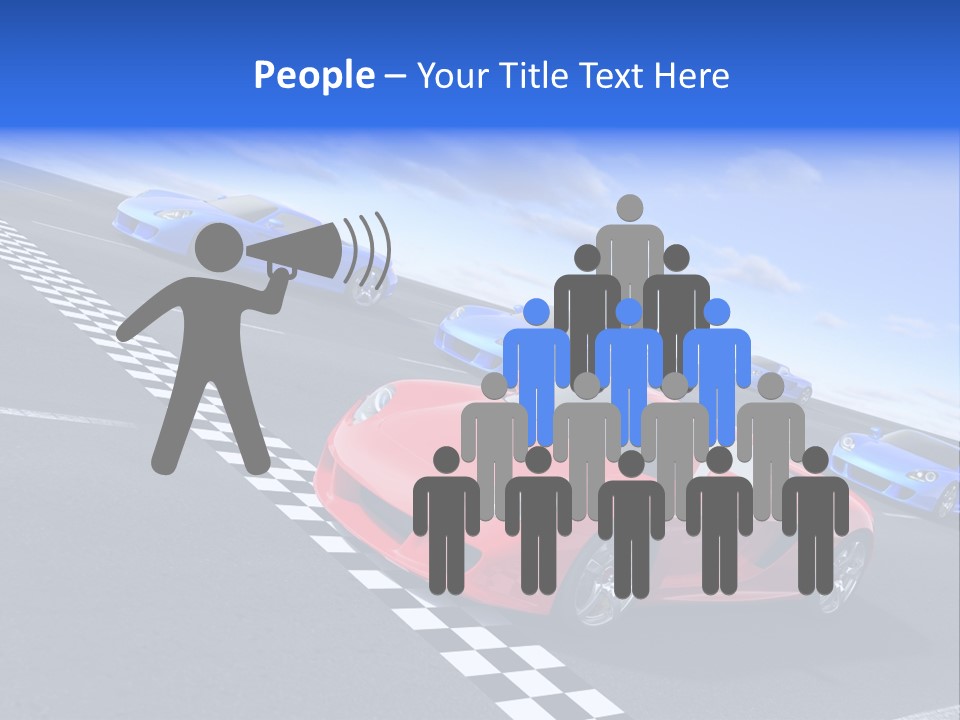 Dynamic White Acceleration PowerPoint Template