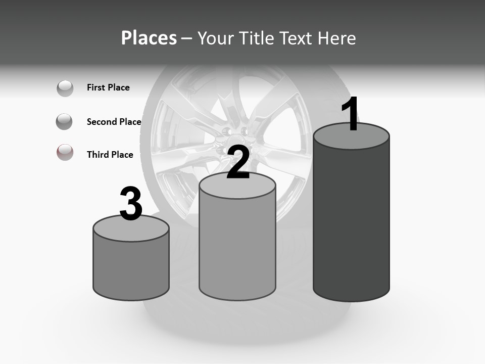 Closeup Tire Render PowerPoint Template