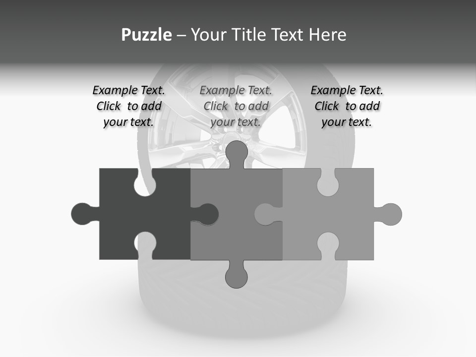 Closeup Tire Render PowerPoint Template