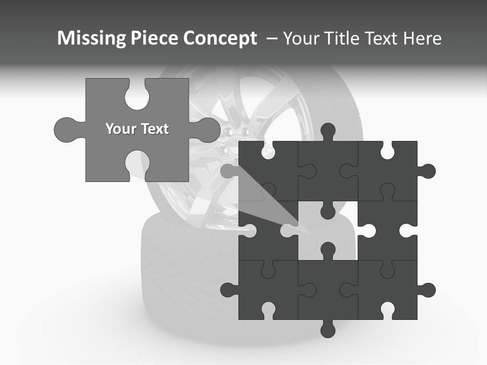 Closeup Tire Render PowerPoint Template