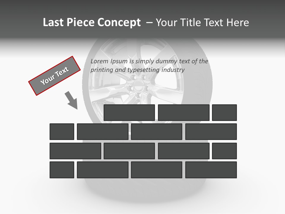 Closeup Tire Render PowerPoint Template