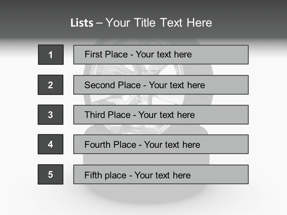 Closeup Tire Render PowerPoint Template