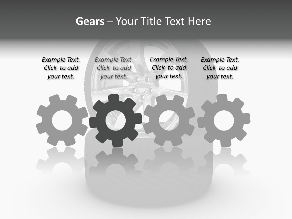 Closeup Tire Render PowerPoint Template