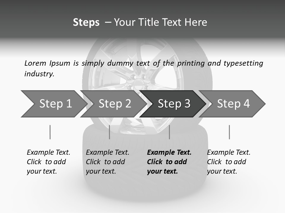 Closeup Tire Render PowerPoint Template
