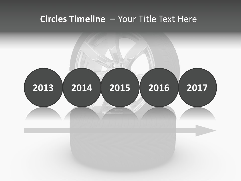 Closeup Tire Render PowerPoint Template