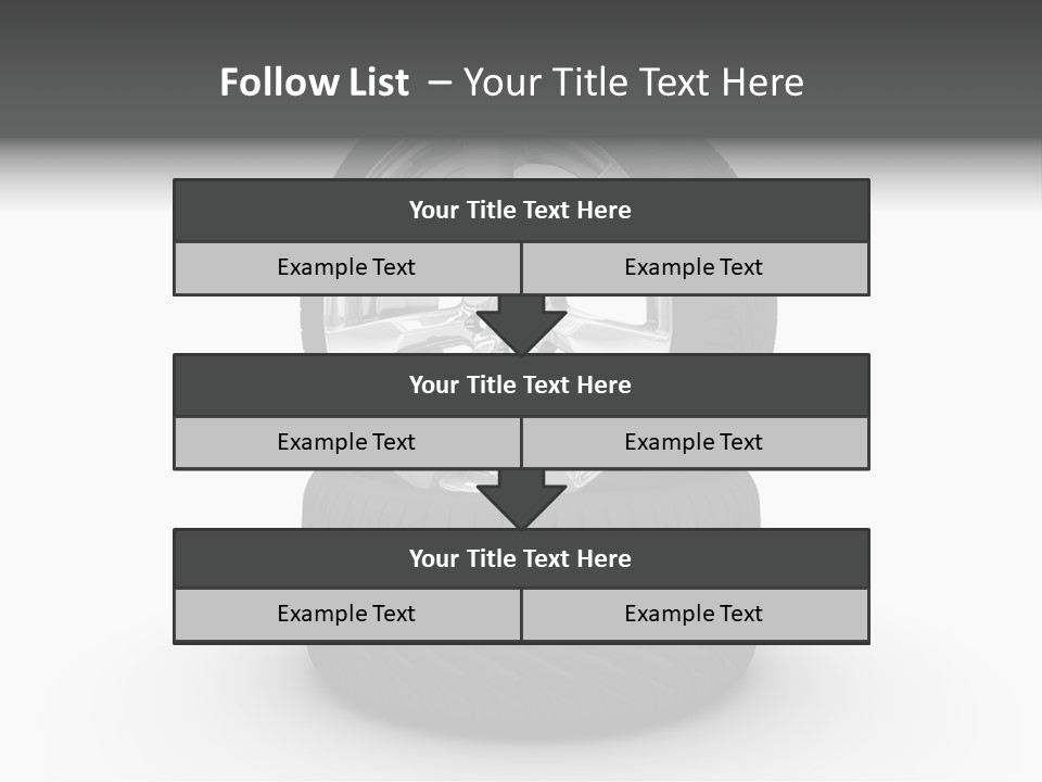Closeup Tire Render PowerPoint Template