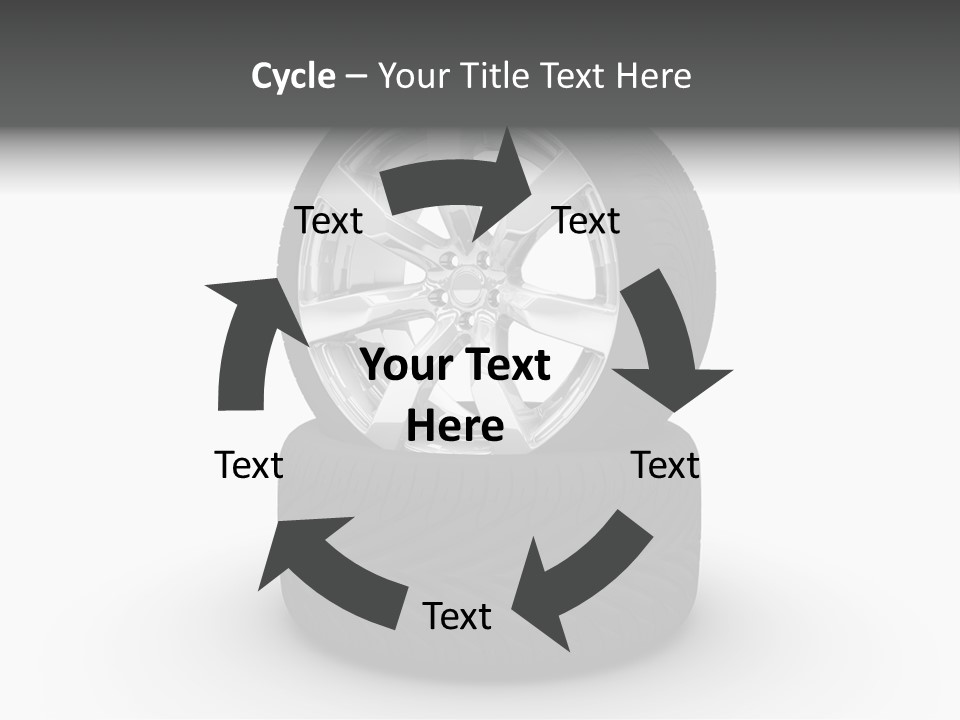 Closeup Tire Render PowerPoint Template