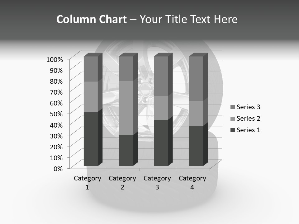 Closeup Tire Render PowerPoint Template