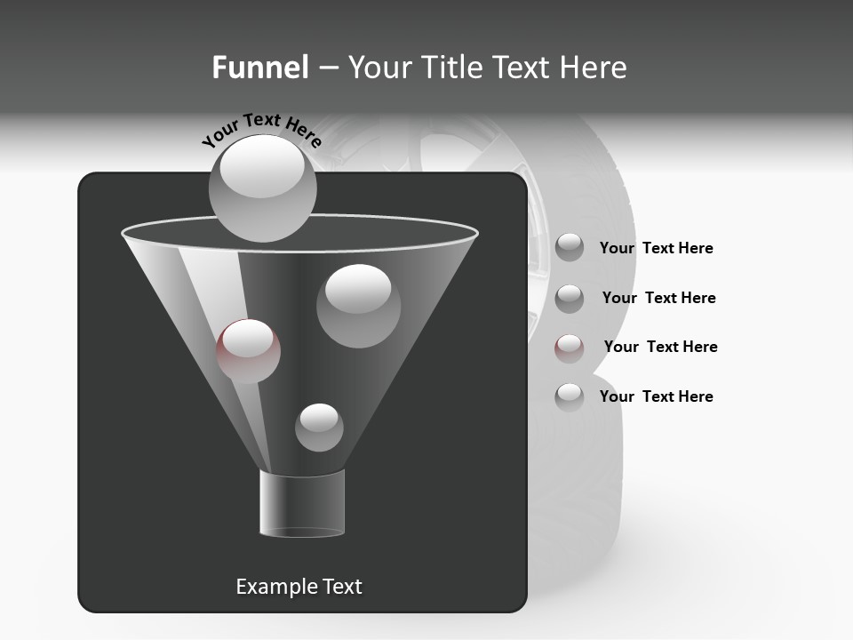 Closeup Tire Render PowerPoint Template