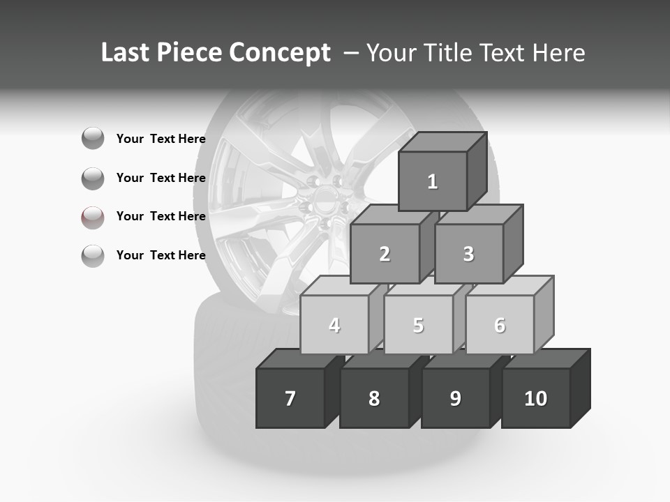 Closeup Tire Render PowerPoint Template