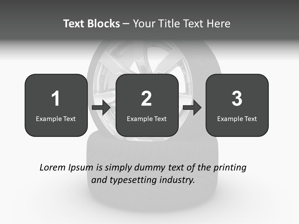 Closeup Tire Render PowerPoint Template