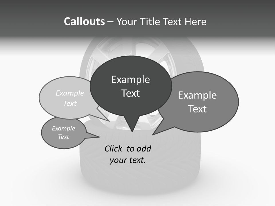 Closeup Tire Render PowerPoint Template