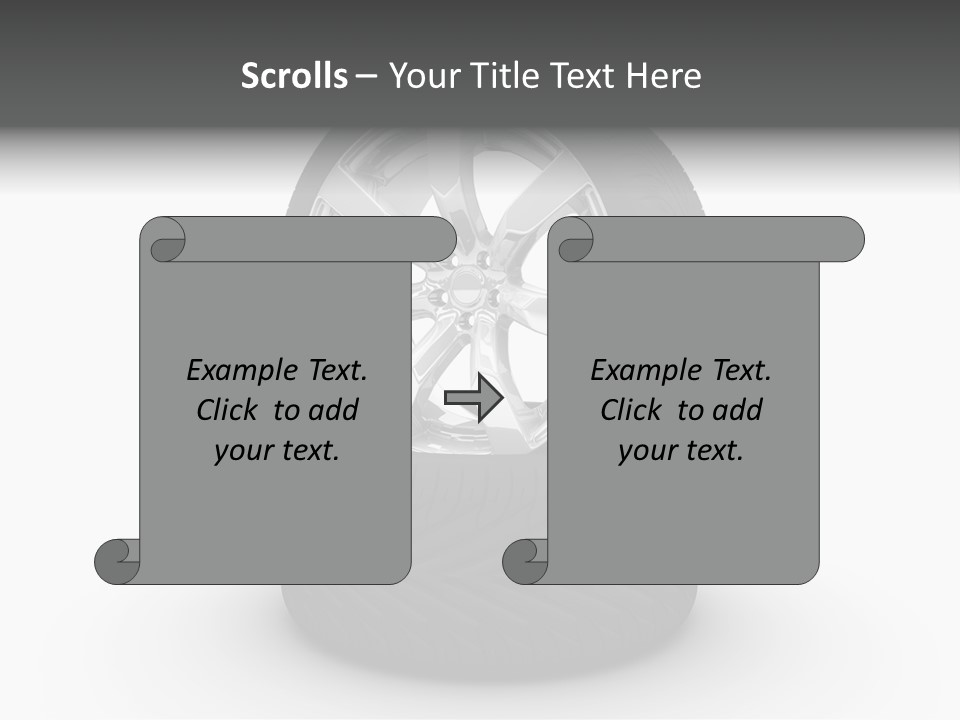 Closeup Tire Render PowerPoint Template