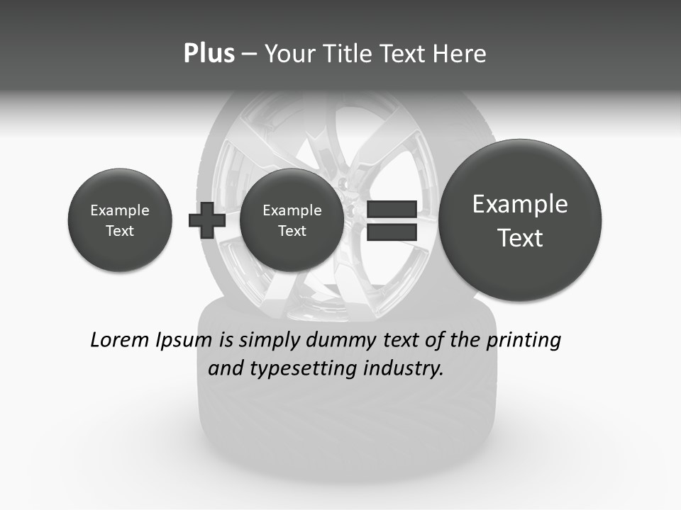 Closeup Tire Render PowerPoint Template