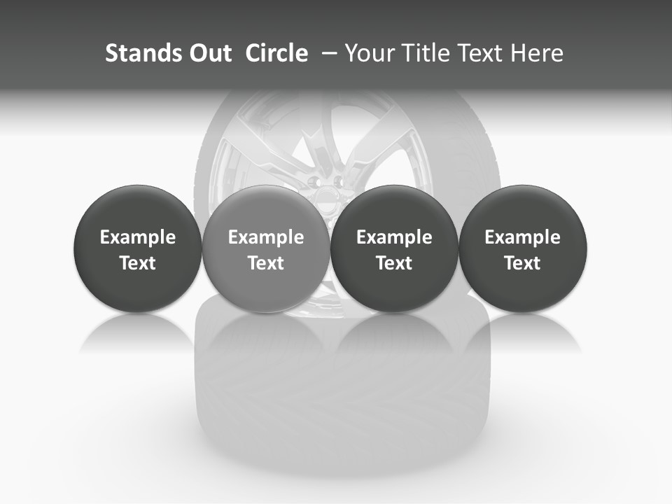 Closeup Tire Render PowerPoint Template