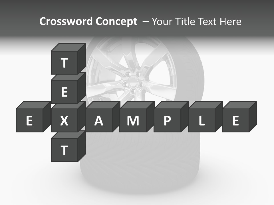 Closeup Tire Render PowerPoint Template