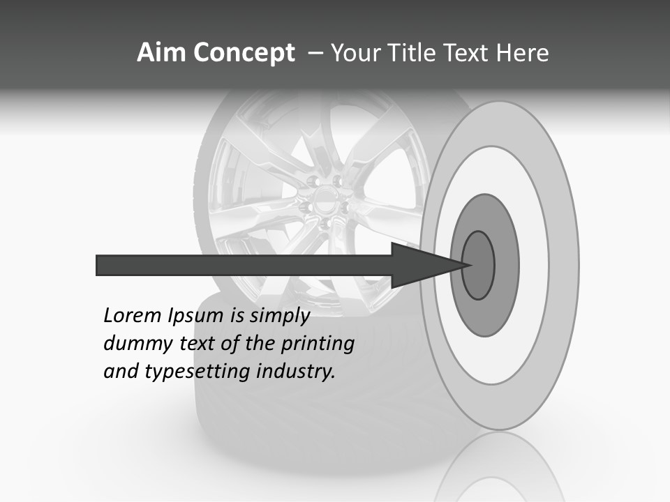 Closeup Tire Render PowerPoint Template