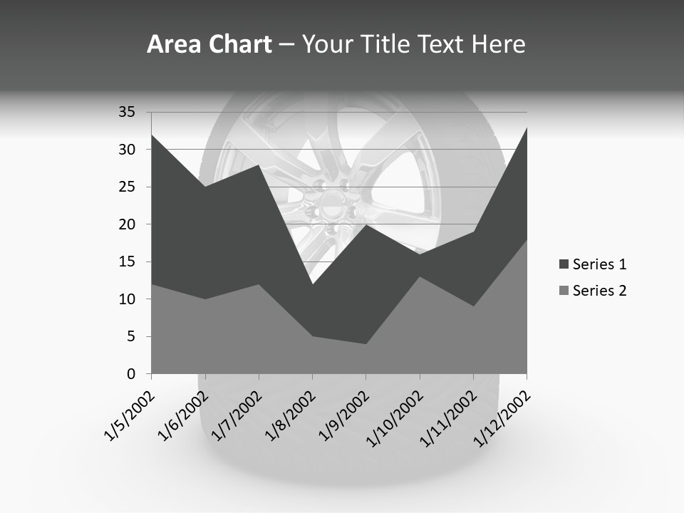 Closeup Tire Render PowerPoint Template