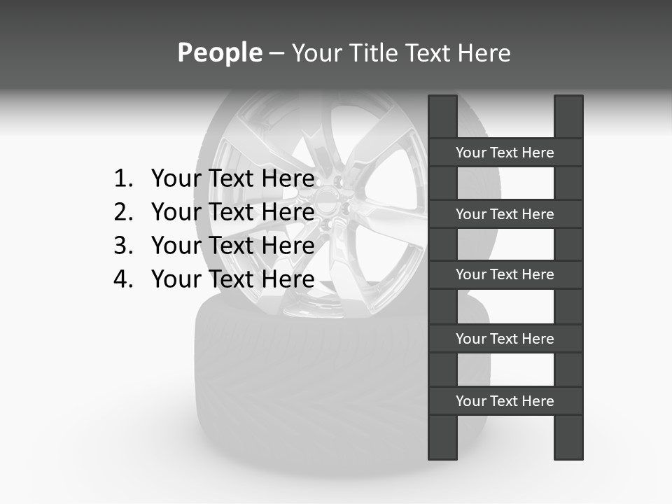 Closeup Tire Render PowerPoint Template