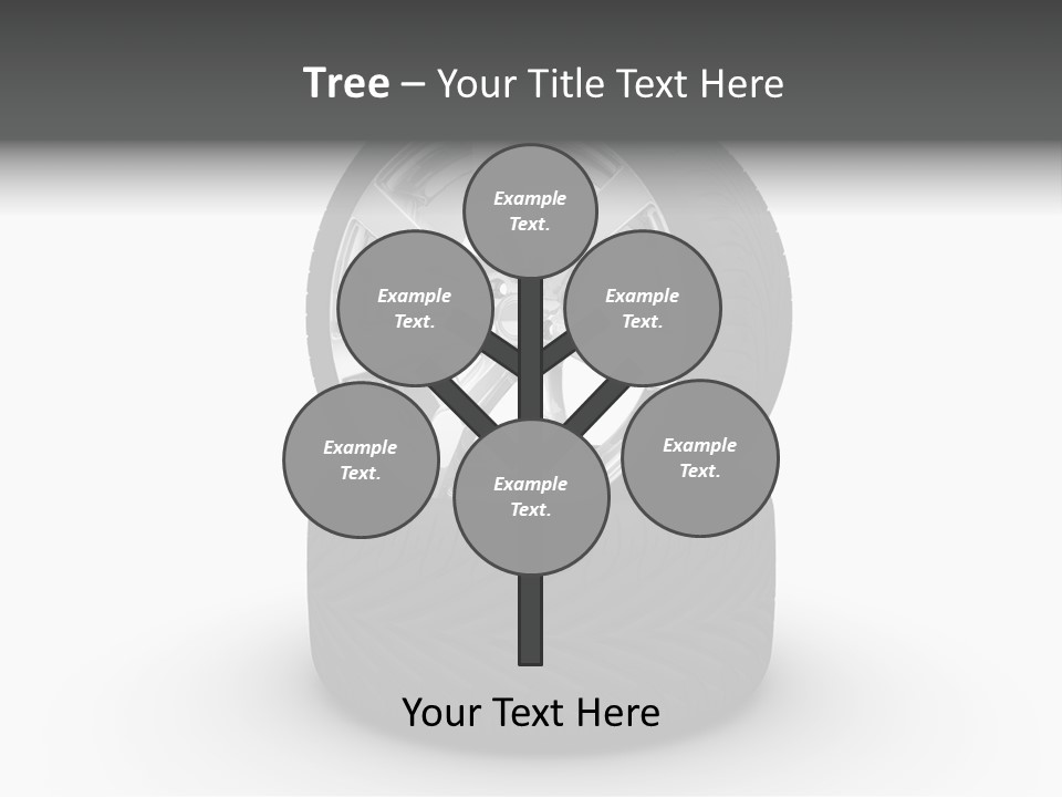 Closeup Tire Render PowerPoint Template