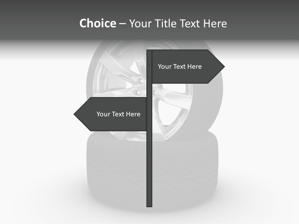 Closeup Tire Render PowerPoint Template