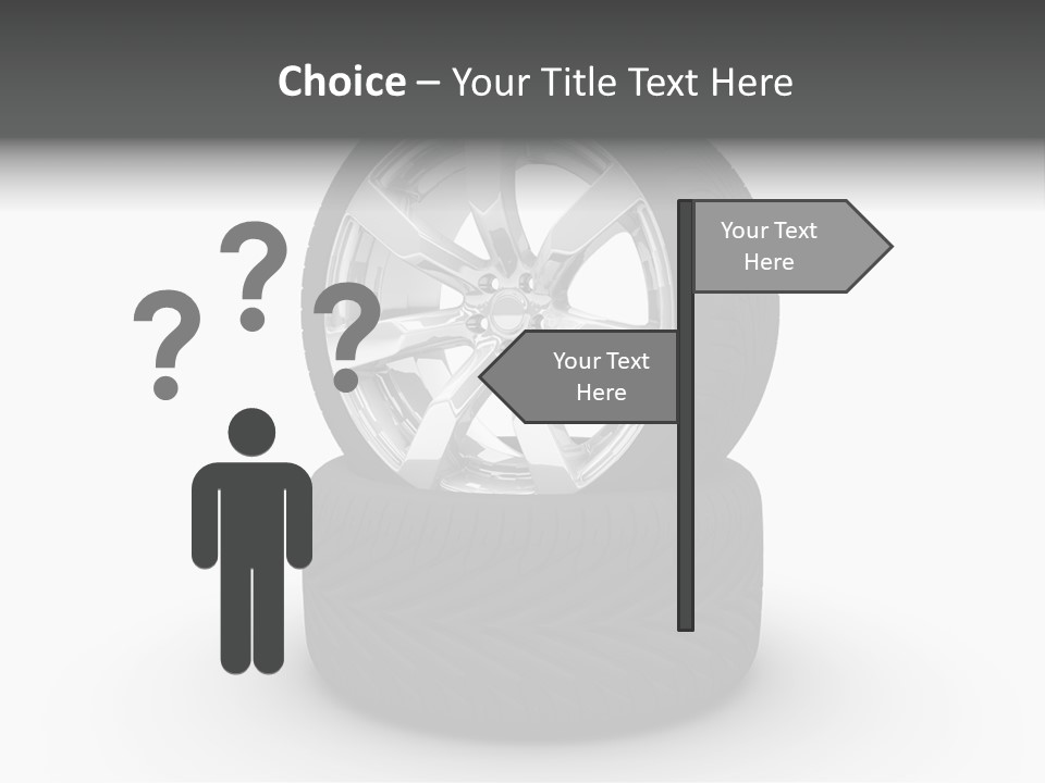 Closeup Tire Render PowerPoint Template