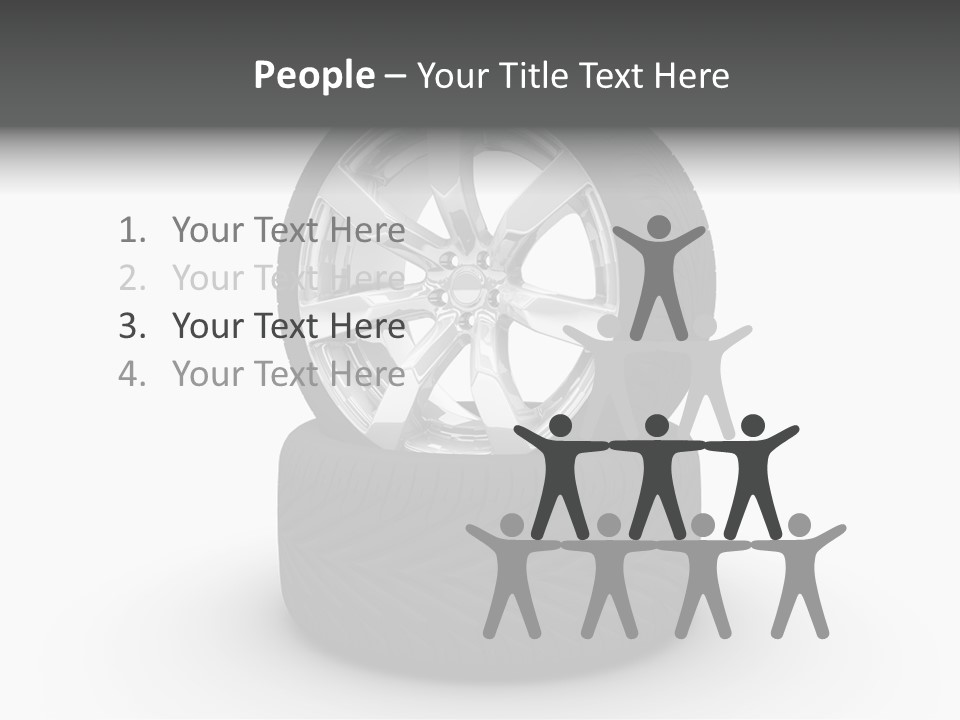 Closeup Tire Render PowerPoint Template
