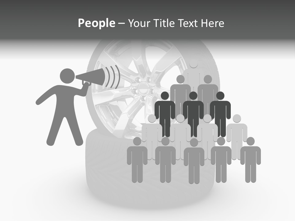 Closeup Tire Render PowerPoint Template