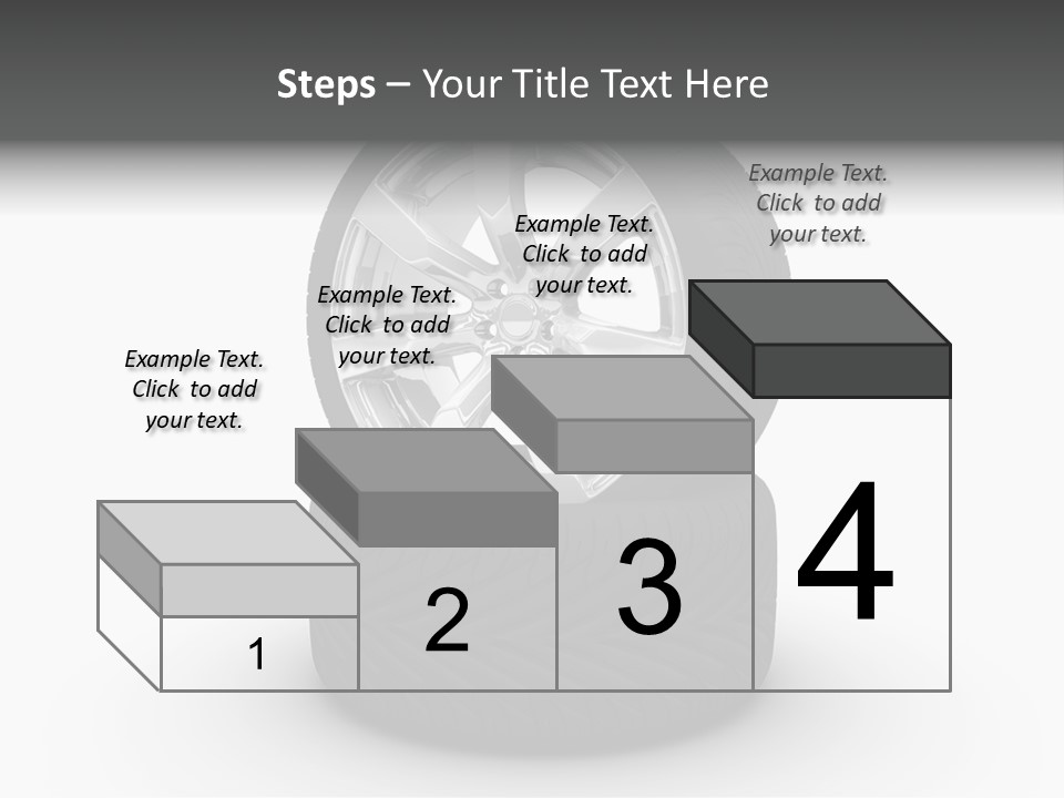 Closeup Tire Render PowerPoint Template