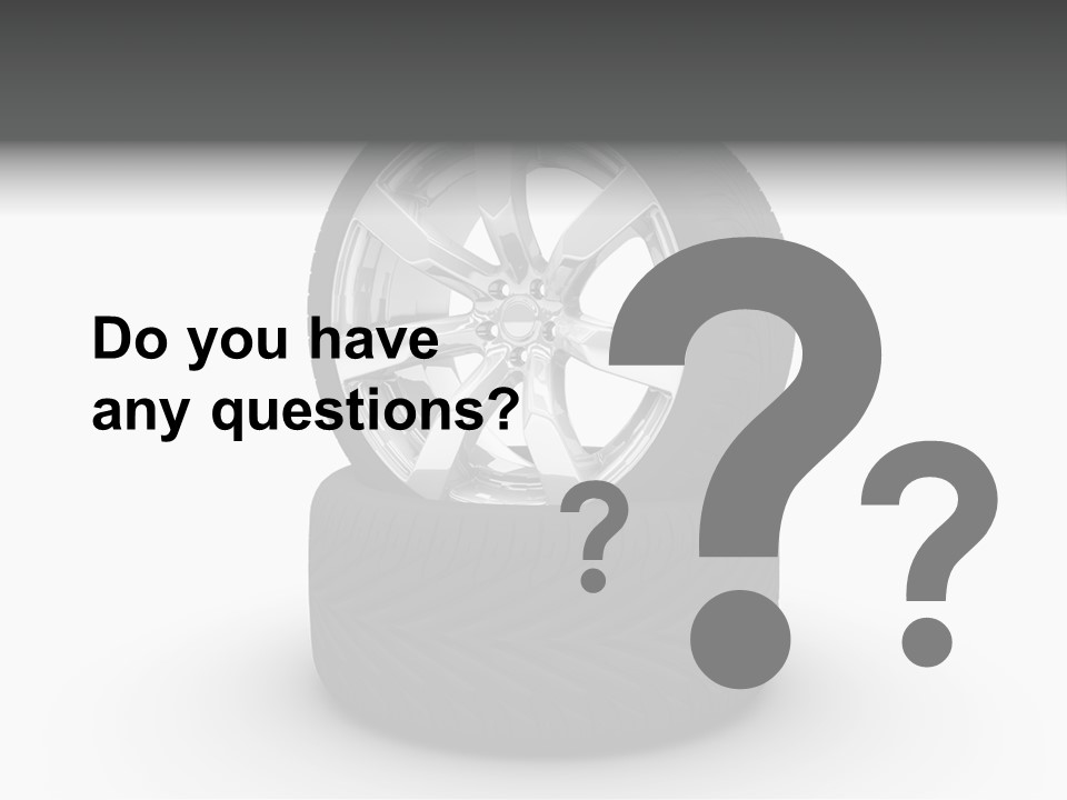 Closeup Tire Render PowerPoint Template