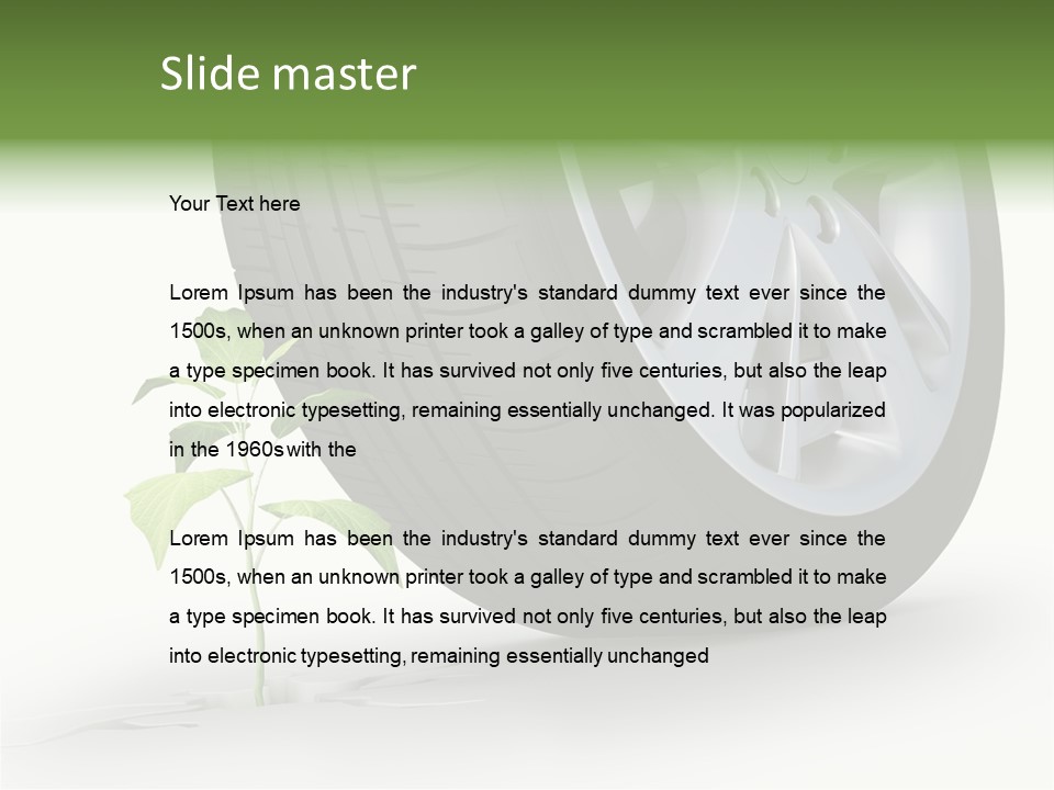 Wheel Vehicle Power PowerPoint Template