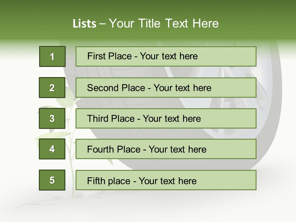 Wheel Vehicle Power PowerPoint Template