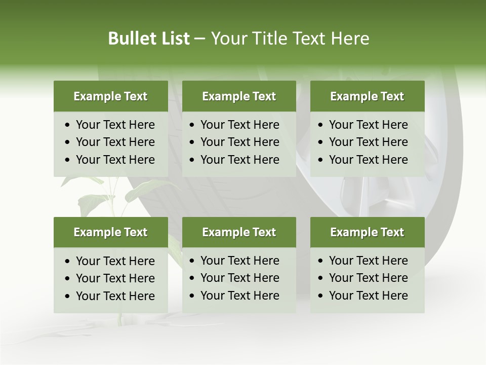 Wheel Vehicle Power PowerPoint Template