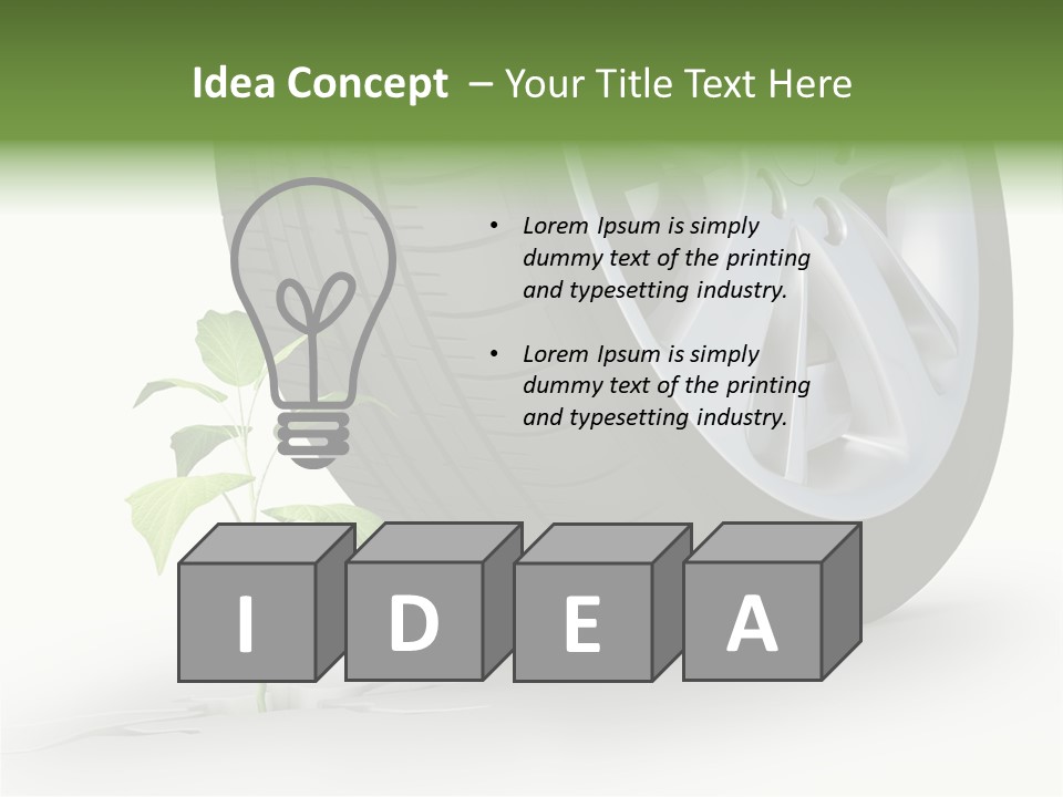 Wheel Vehicle Power PowerPoint Template