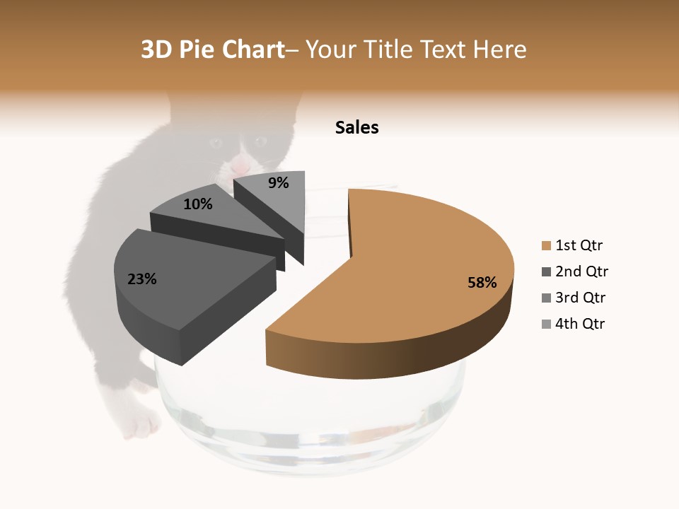 Feline Trouble Baby PowerPoint Template