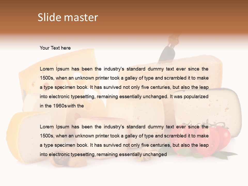 Colore Rosso Pecorino Alimentazione PowerPoint Template