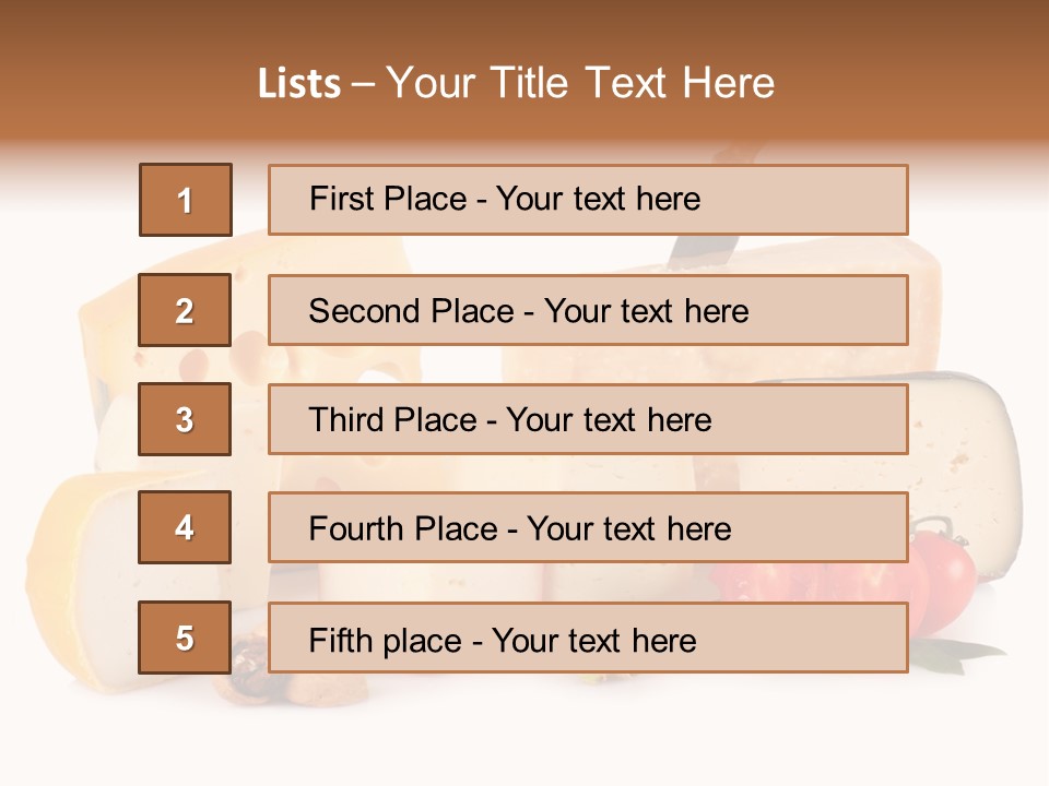 Colore Rosso Pecorino Alimentazione PowerPoint Template