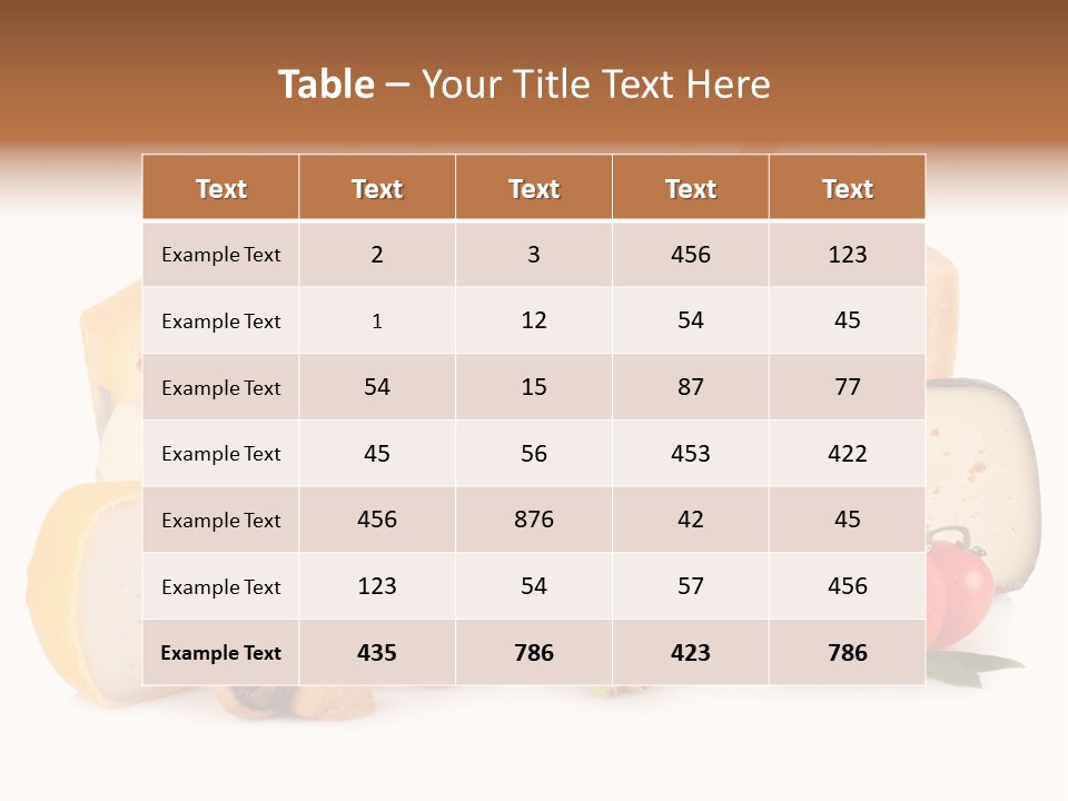 Colore Rosso Pecorino Alimentazione PowerPoint Template