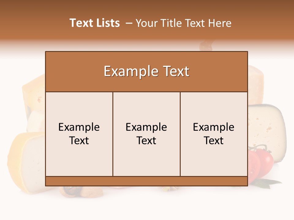 Colore Rosso Pecorino Alimentazione PowerPoint Template