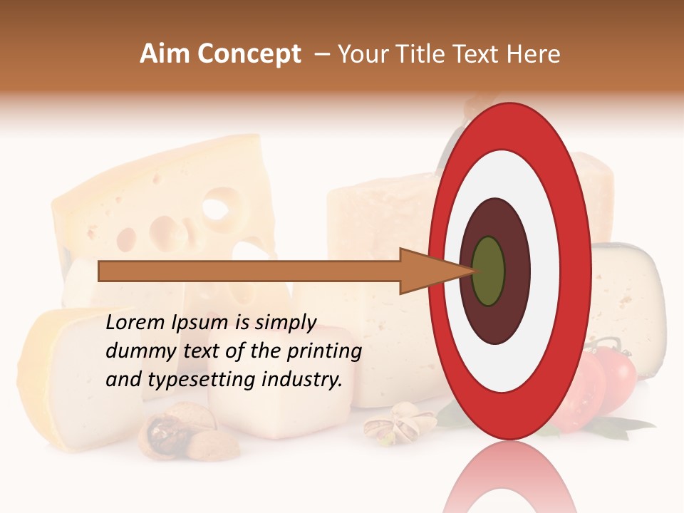 Colore Rosso Pecorino Alimentazione PowerPoint Template