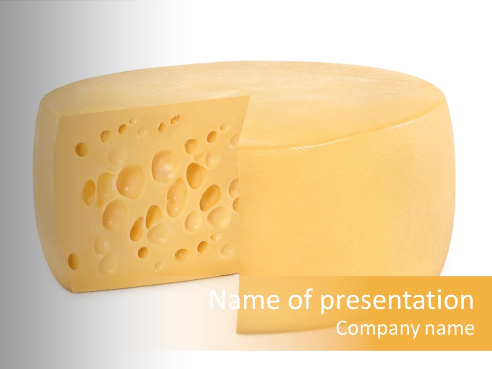 Slice Cheez Hole PowerPoint Template