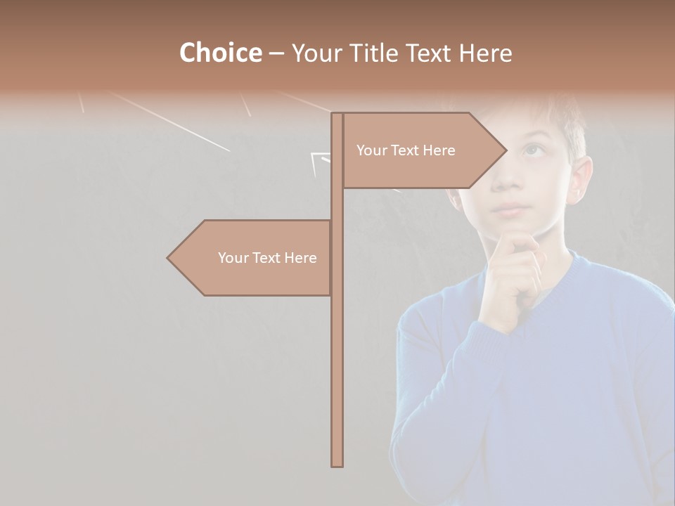 Entscheidung Nachdenken Ambitionen PowerPoint Template