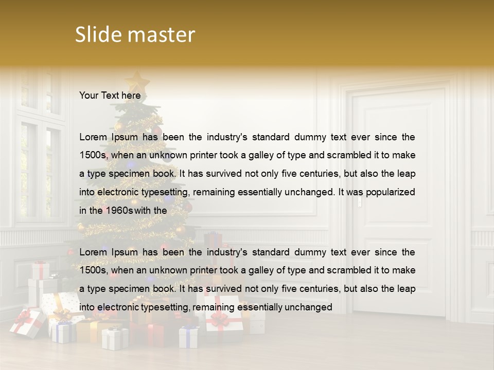 Empty White Interior PowerPoint Template