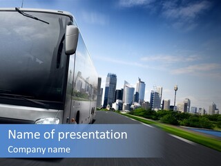 Fahrzeug Gro Stadtverkehr PowerPoint Template